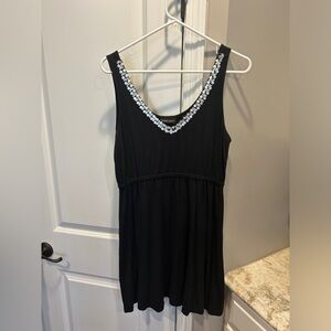 Women New York & Co Sequin Dress Black Medium